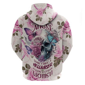 Women Skull Hoodie Some Time An Angel Hellraiser Always A Strong Women TS04