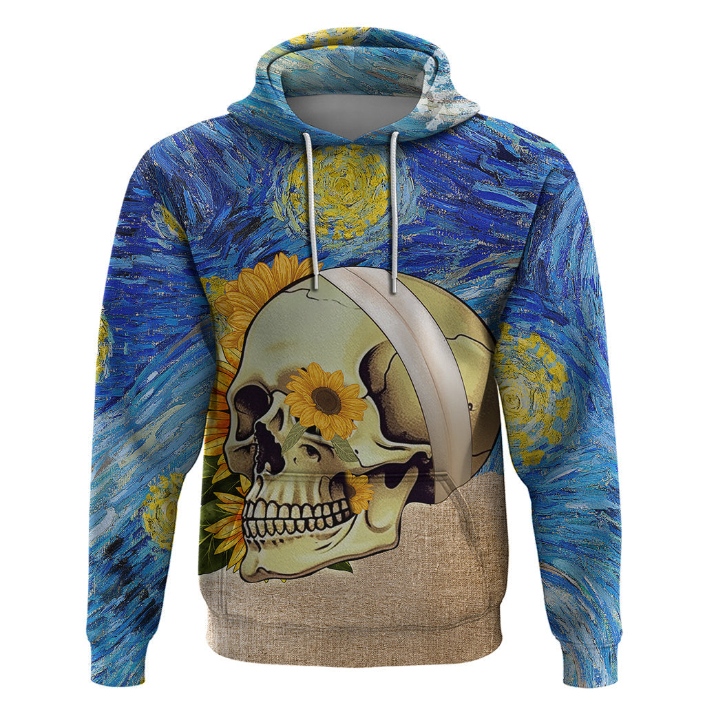 Van Gogh Style Skull Hoodie Hello My Friend TS04