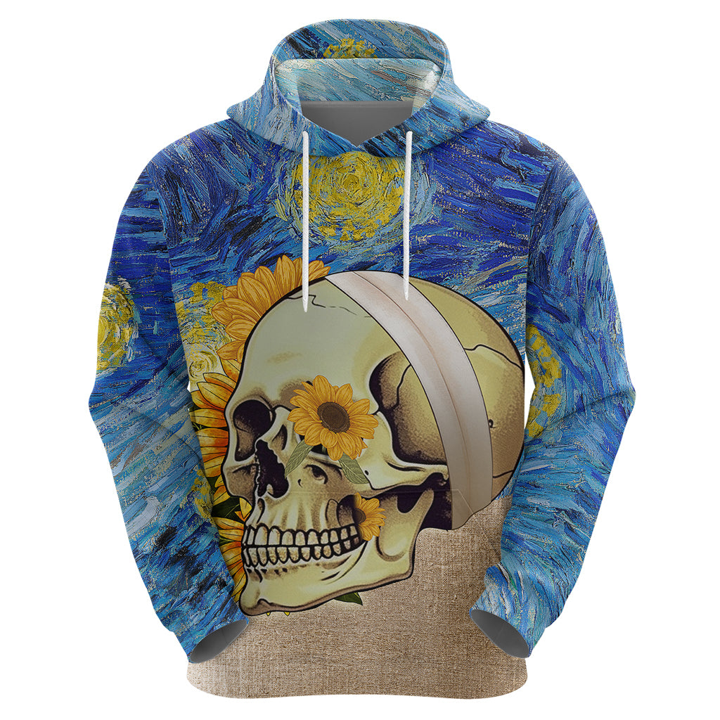 Van Gogh Style Skull Hoodie Hello My Friend TS04