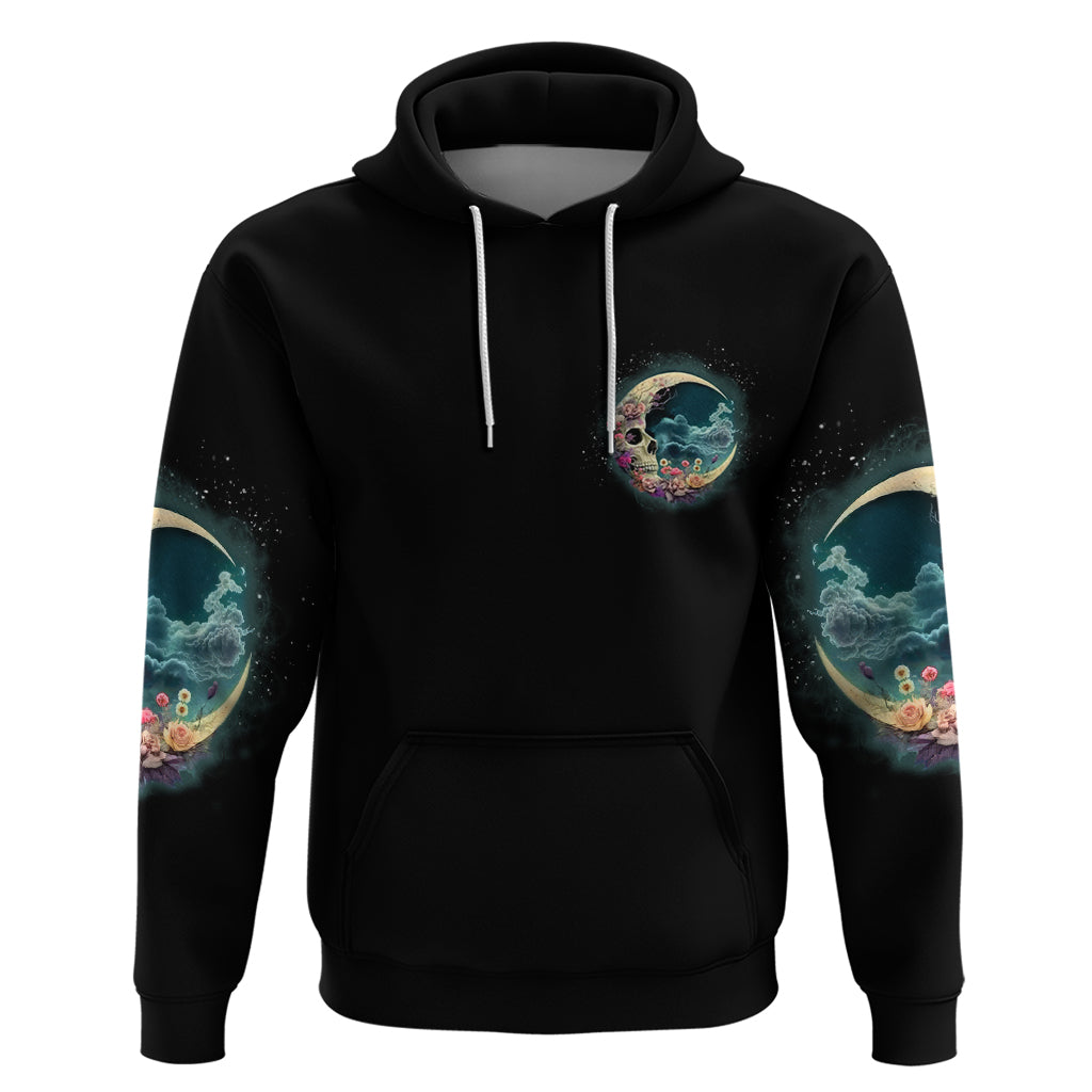 Hello Darkness My Old Friend Crescent Moon Skull Hoodie TS04