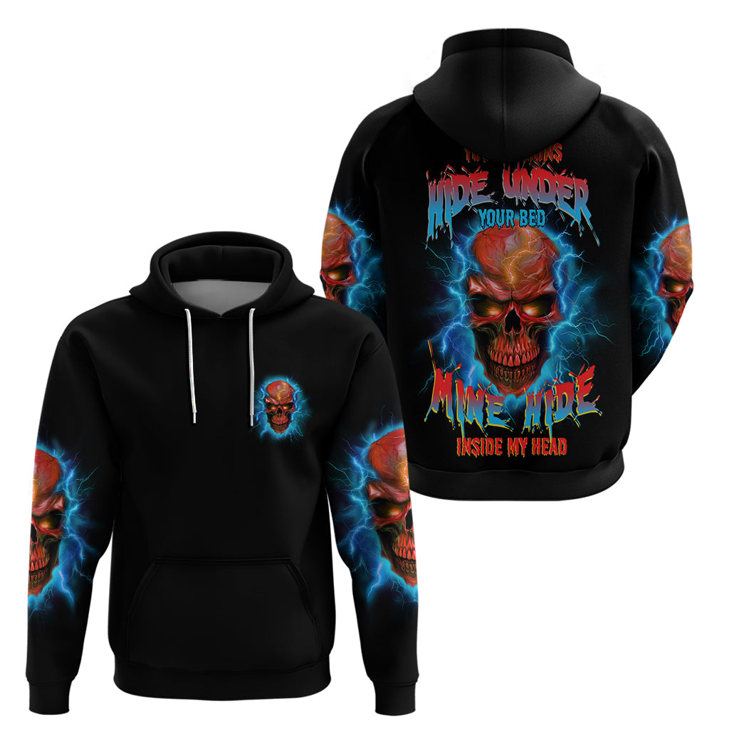 Your Demons Hide Under Your Bed Thunder Skull Hoodie TS04
