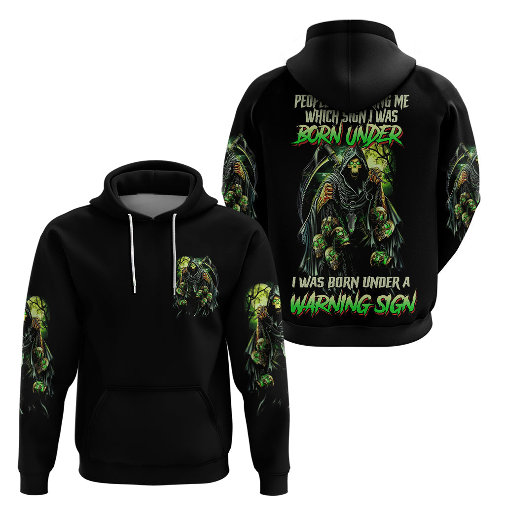 Warning Sign Skull Reaper Hoodie TS04