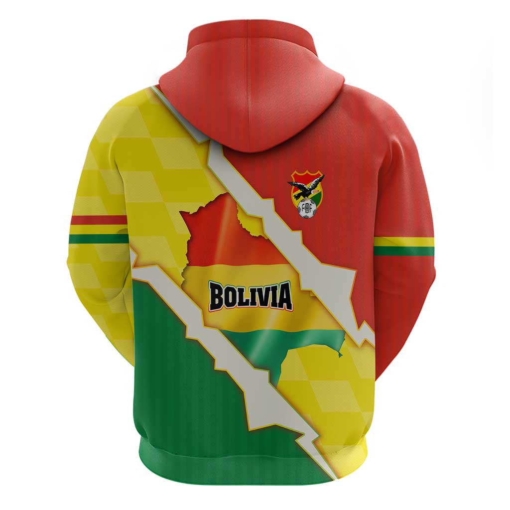 Bolivia Vamos La Verde Hoodie with Flag Colors and National Football Crest TS04