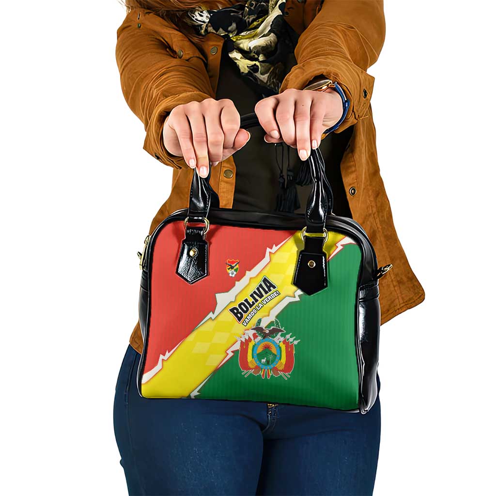Bolivia Vamos La Verde Shoulder Handbag with Flag Colors and National Football Crest TS04
