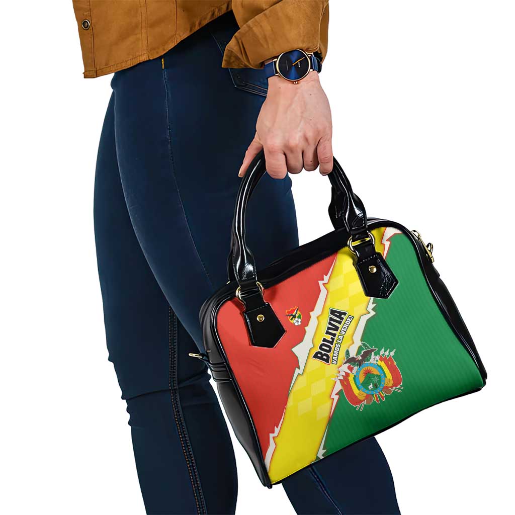 Bolivia Vamos La Verde Shoulder Handbag with Flag Colors and National Football Crest TS04