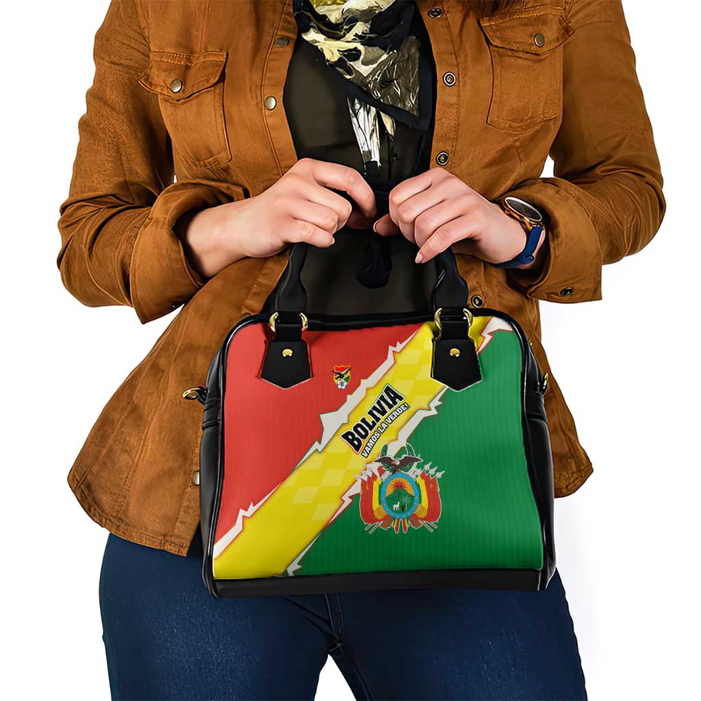 Bolivia Vamos La Verde Shoulder Handbag with Flag Colors and National Football Crest TS04