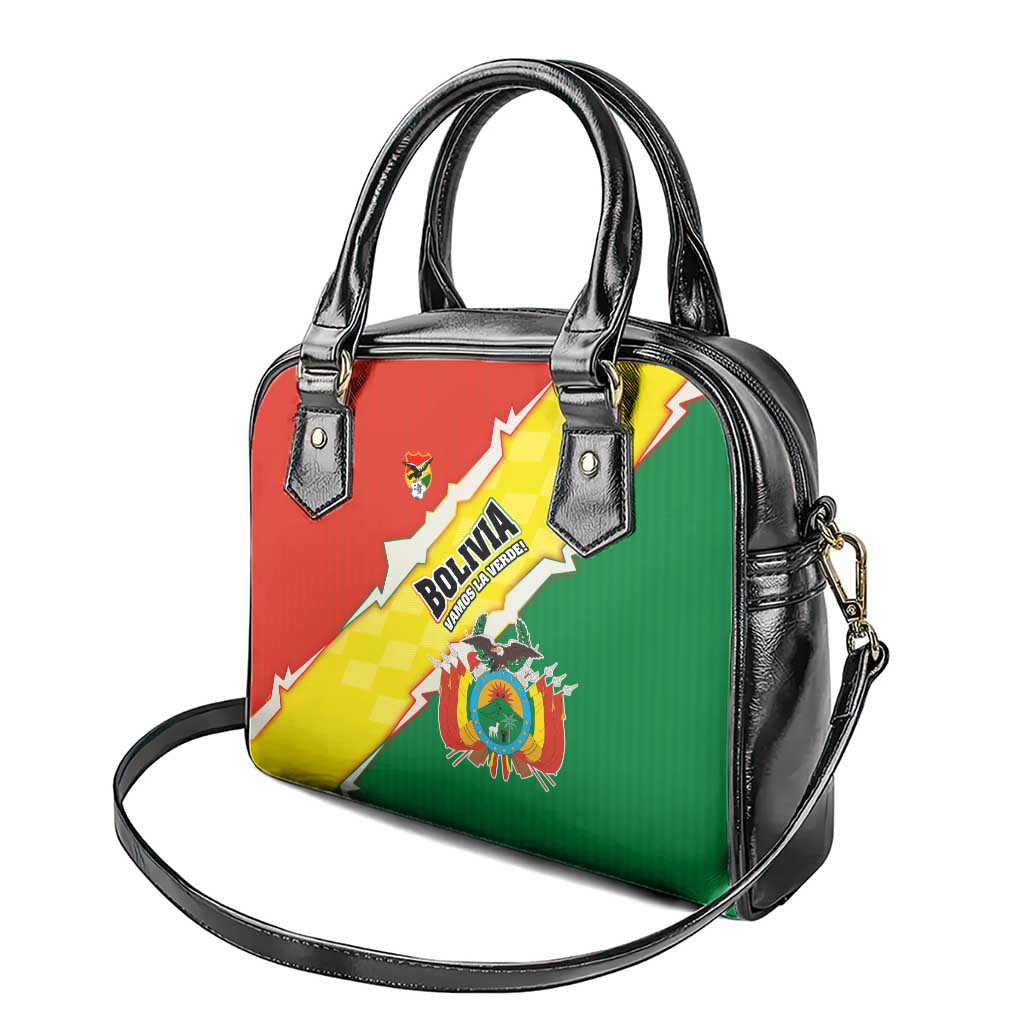 Bolivia Vamos La Verde Shoulder Handbag with Flag Colors and National Football Crest TS04