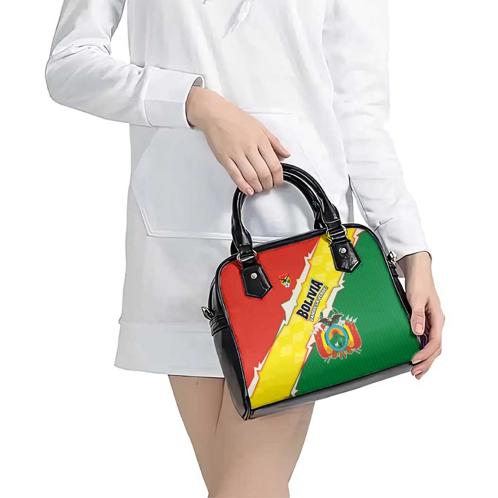 Bolivia Vamos La Verde Shoulder Handbag with Flag Colors and National Football Crest TS04