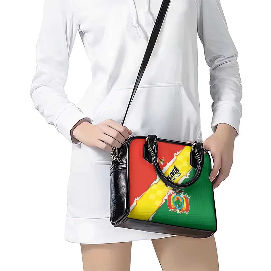 Bolivia Vamos La Verde Shoulder Handbag with Flag Colors and National Football Crest TS04