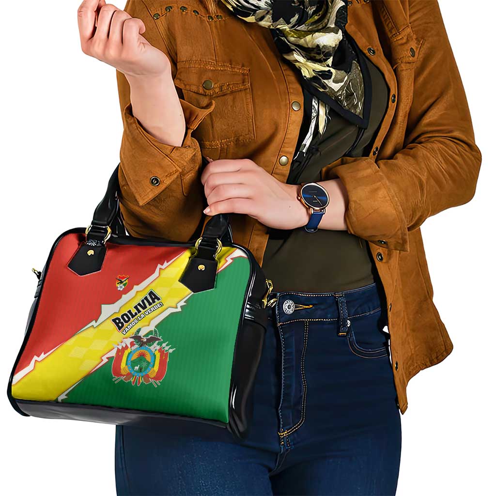 Bolivia Vamos La Verde Shoulder Handbag with Flag Colors and National Football Crest TS04