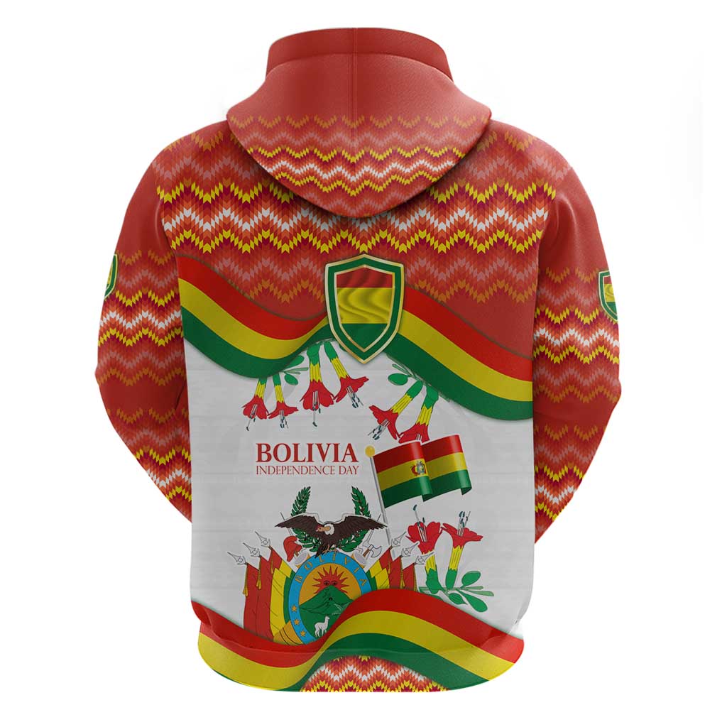 Bolivia Independence Day Hoodie with Flag Colors and August 6 Celebration Design TS04