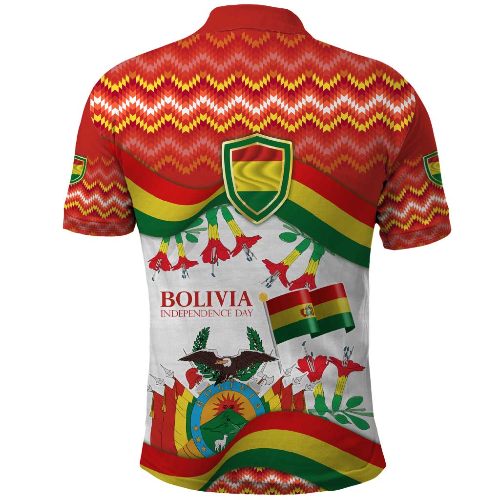 Bolivia Independence Day Polo Shirt with Flag Colors and August 6 Celebration Design TS04