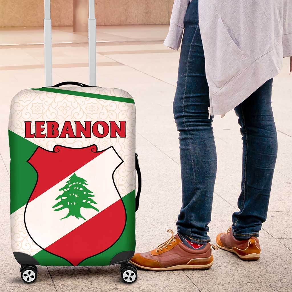 Lebanon Flag Shield Luggage Cover with Cedar Emblem and National Colors TS04