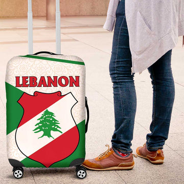 Lebanon Flag Shield Luggage Cover with Cedar Emblem and National Colors TS04