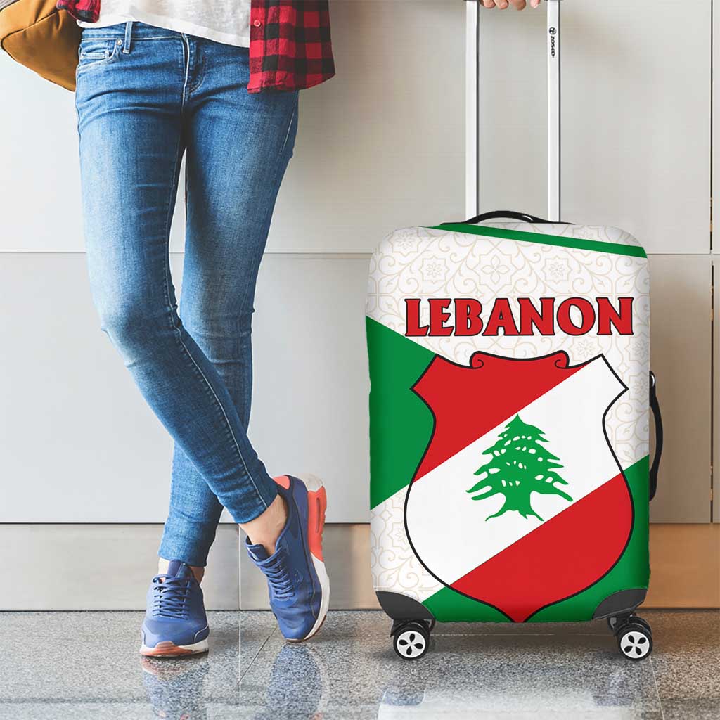 Lebanon Flag Shield Luggage Cover with Cedar Emblem and National Colors TS04