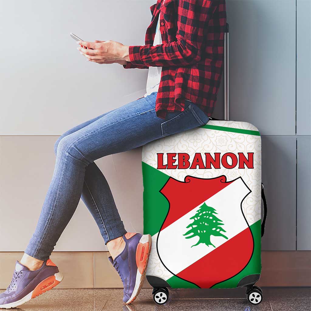 Lebanon Flag Shield Luggage Cover with Cedar Emblem and National Colors TS04