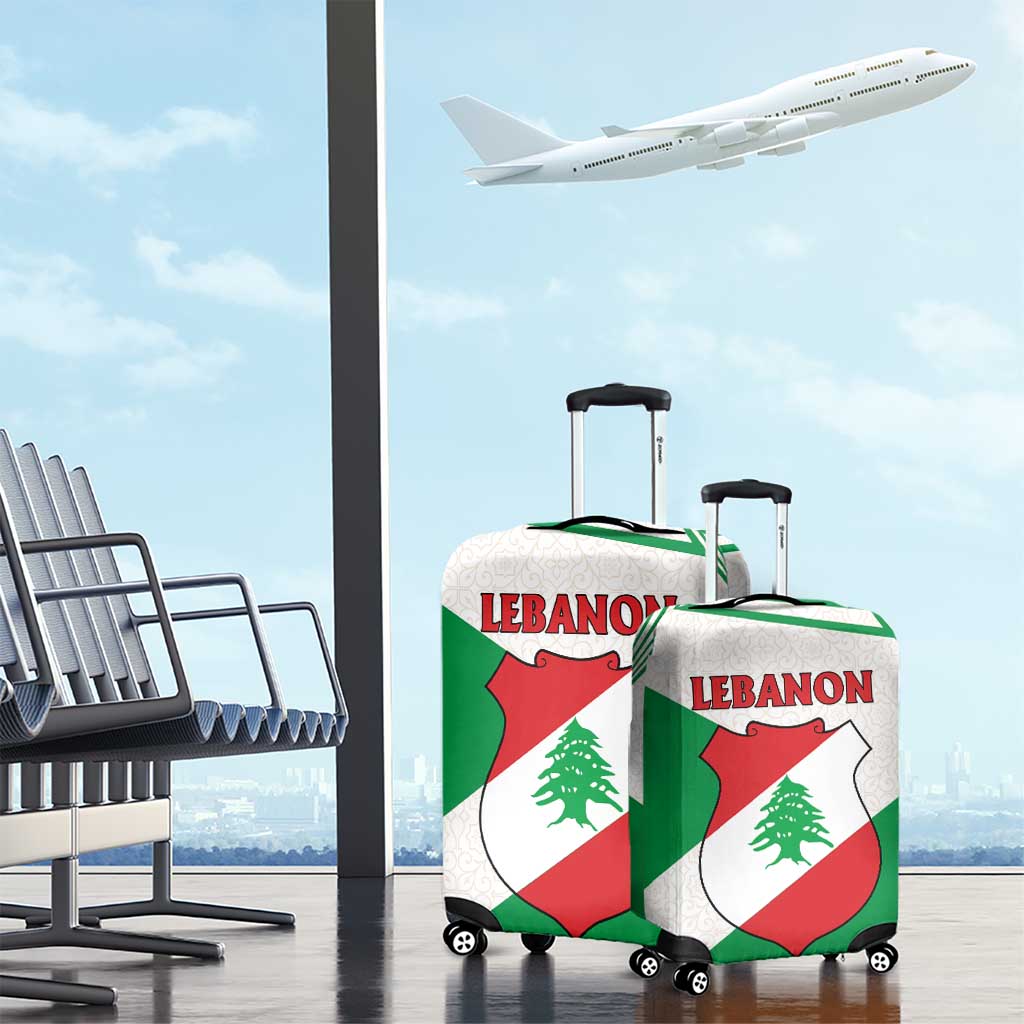 Lebanon Flag Shield Luggage Cover with Cedar Emblem and National Colors TS04