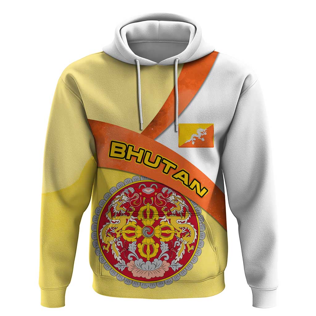 Bhutan Mandala Heritage Hoodie with National Flag Colors TS04