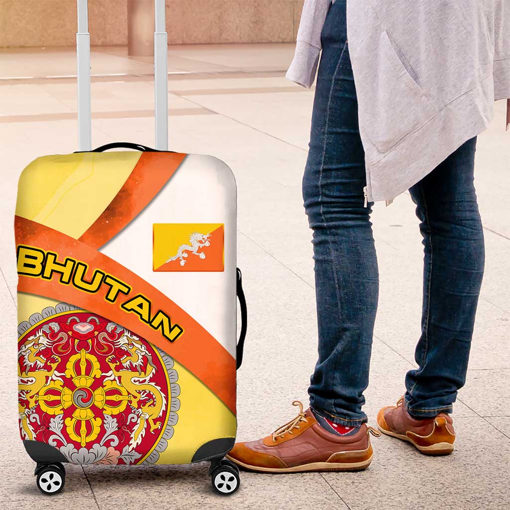Bhutan Mandala Heritage Luggage Cover with National Flag Colors TS04
