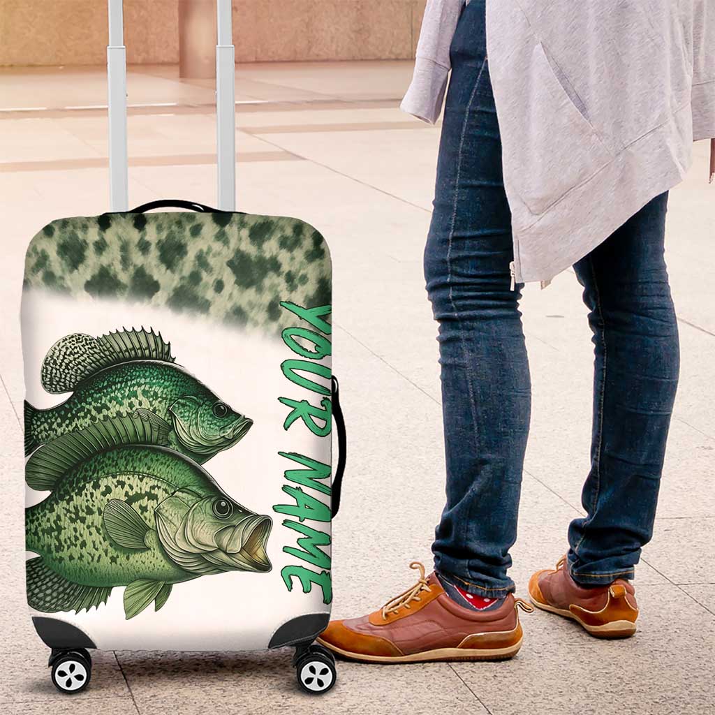Crappie Tournament Fishing Customize Name Luggage Cover Camo Fade and Custom Name Design TS04