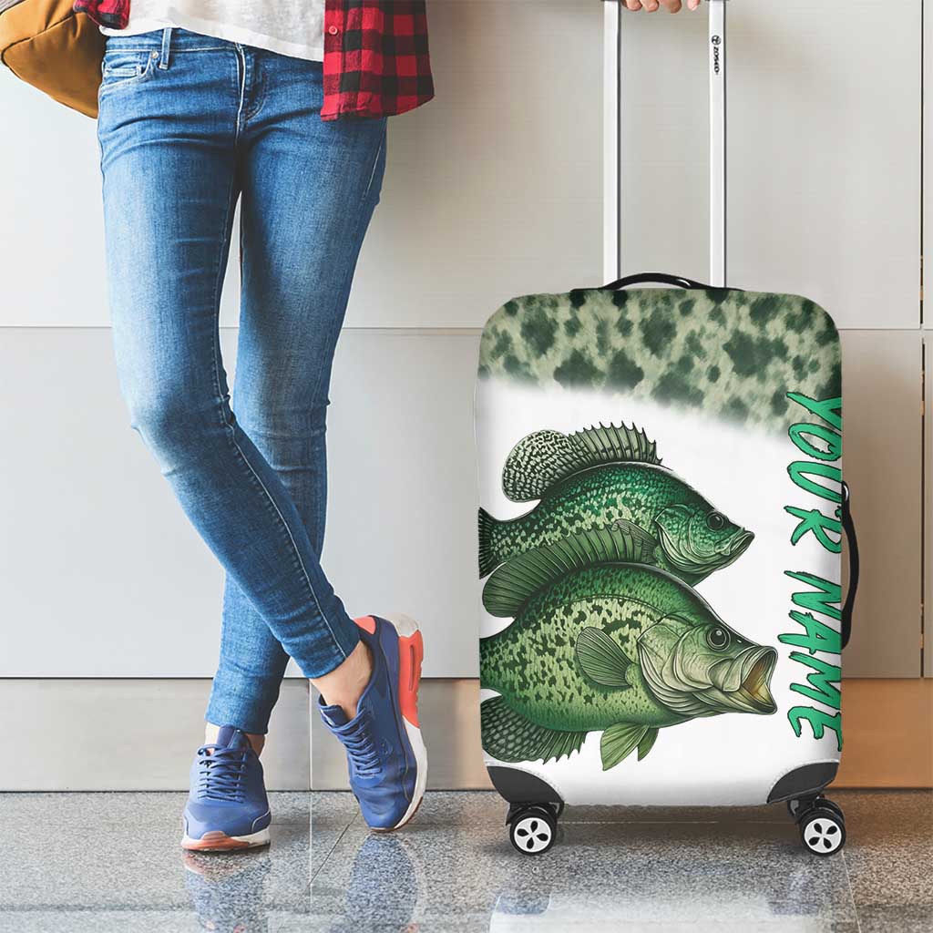 Crappie Tournament Fishing Customize Name Luggage Cover Camo Fade and Custom Name Design TS04