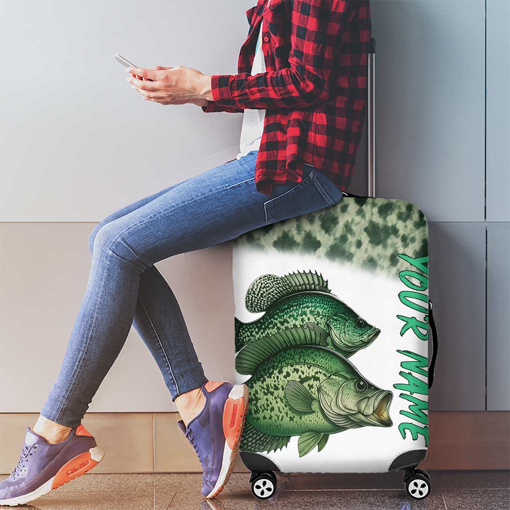 Crappie Tournament Fishing Customize Name Luggage Cover Camo Fade and Custom Name Design TS04