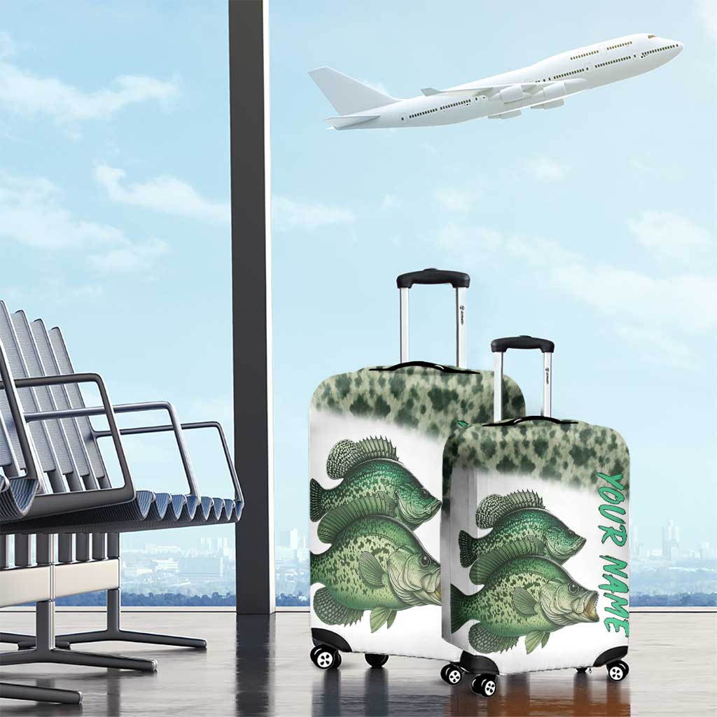 Crappie Tournament Fishing Customize Name Luggage Cover Camo Fade and Custom Name Design TS04