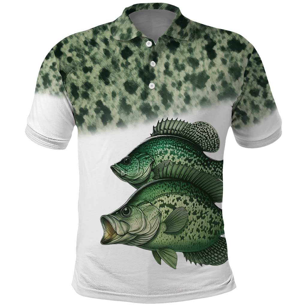 Crappie Tournament Fishing Customize Name Polo Shirt Camo Fade and Custom Name Design TS04