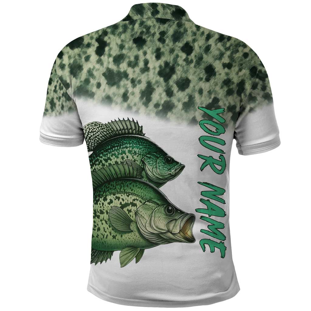 Crappie Tournament Fishing Customize Name Polo Shirt Camo Fade and Custom Name Design TS04
