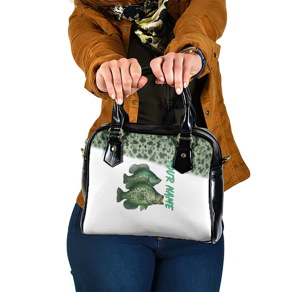 Crappie Tournament Fishing Customize Name Shoulder Handbag Camo Fade and Custom Name Design TS04