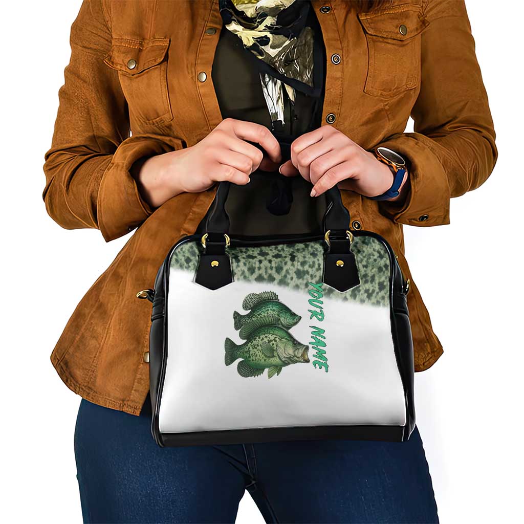 Crappie Tournament Fishing Customize Name Shoulder Handbag Camo Fade and Custom Name Design TS04