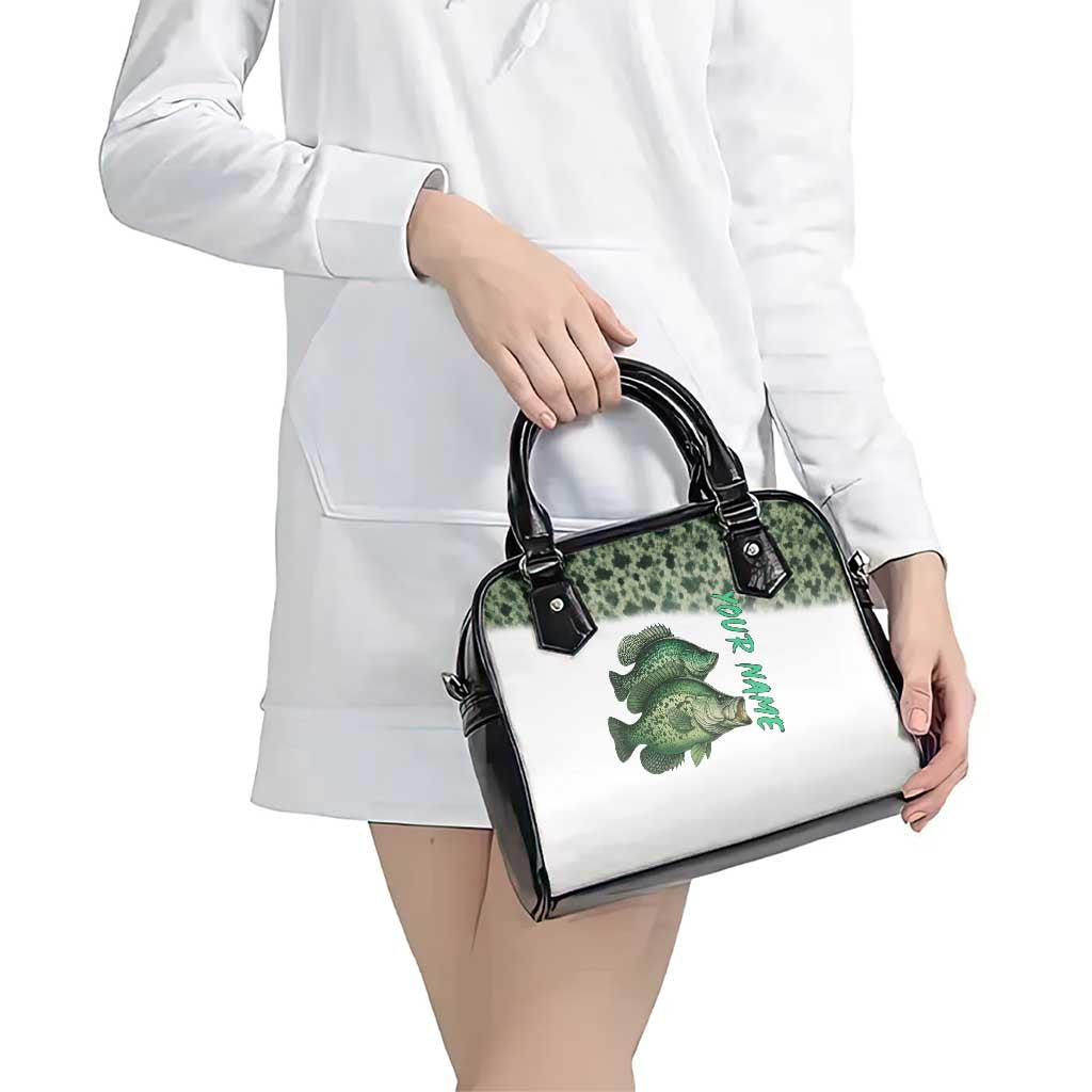 Crappie Tournament Fishing Customize Name Shoulder Handbag Camo Fade and Custom Name Design TS04