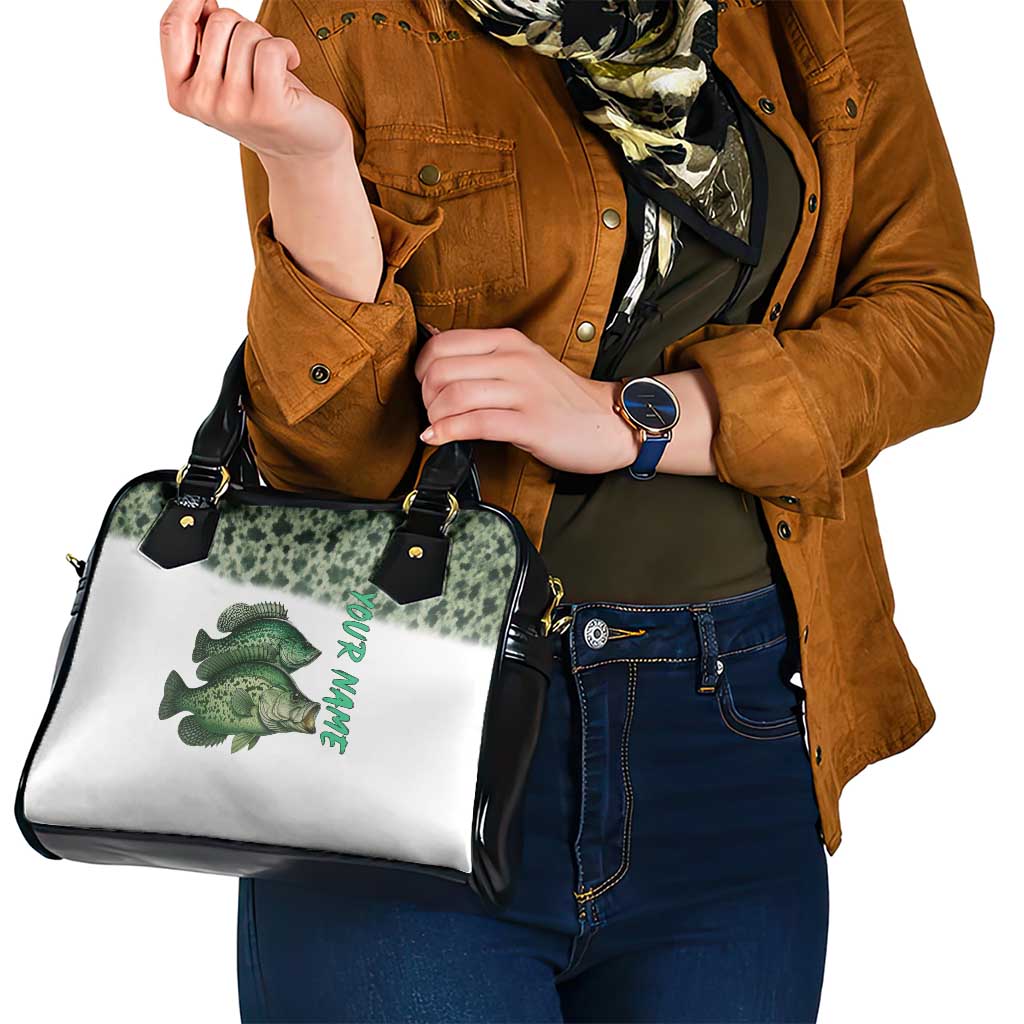 Crappie Tournament Fishing Customize Name Shoulder Handbag Camo Fade and Custom Name Design TS04