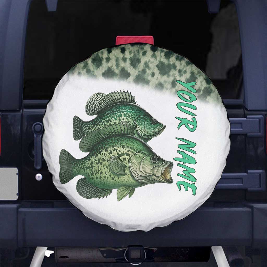 Crappie Tournament Fishing Customize Name Spare Tire Cover Camo Fade and Custom Name Design TS04
