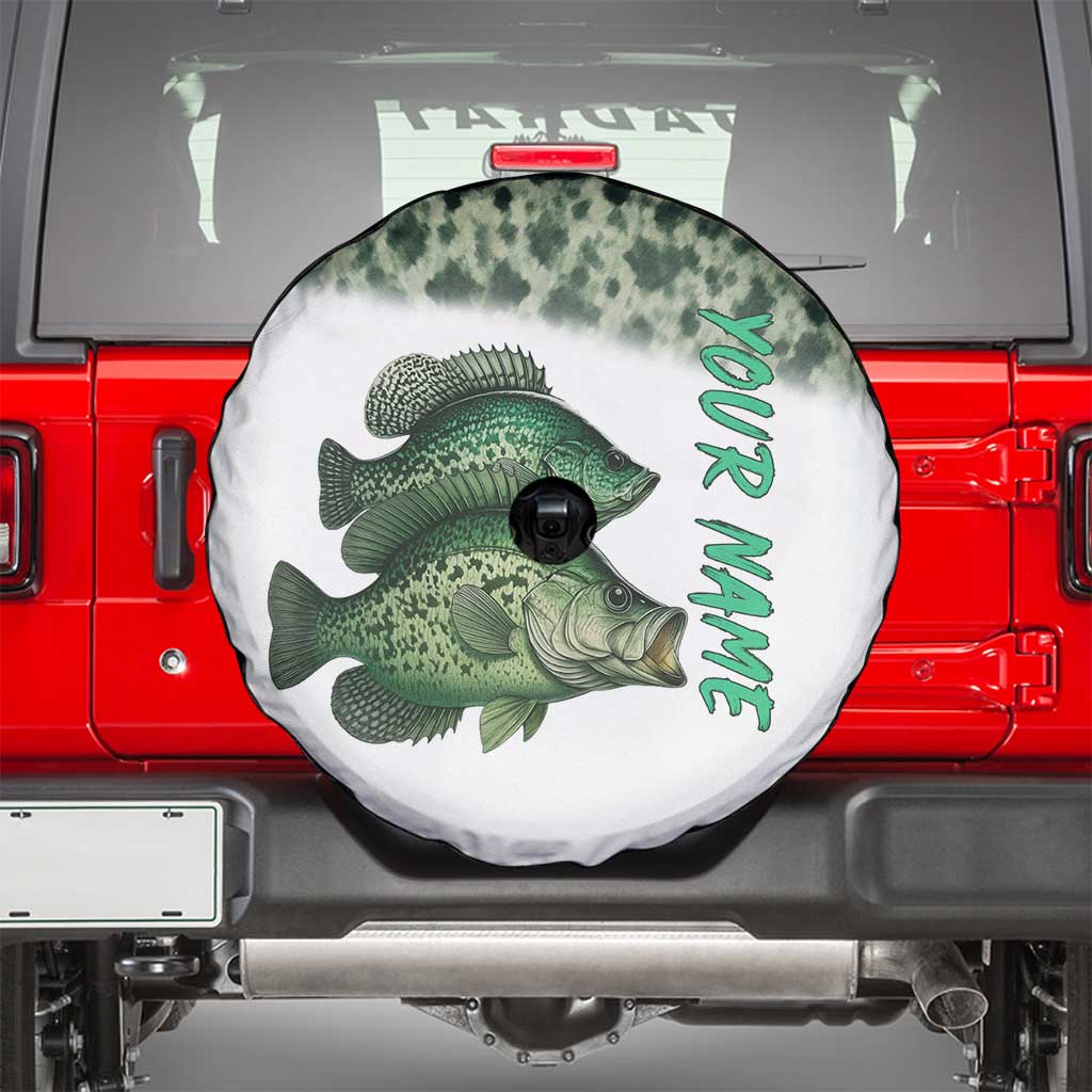 Crappie Tournament Fishing Customize Name Spare Tire Cover Camo Fade and Custom Name Design TS04