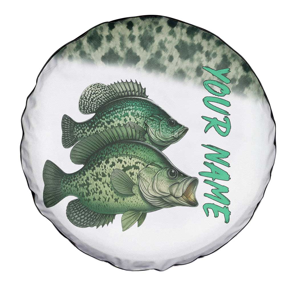 Crappie Tournament Fishing Customize Name Spare Tire Cover Camo Fade and Custom Name Design TS04