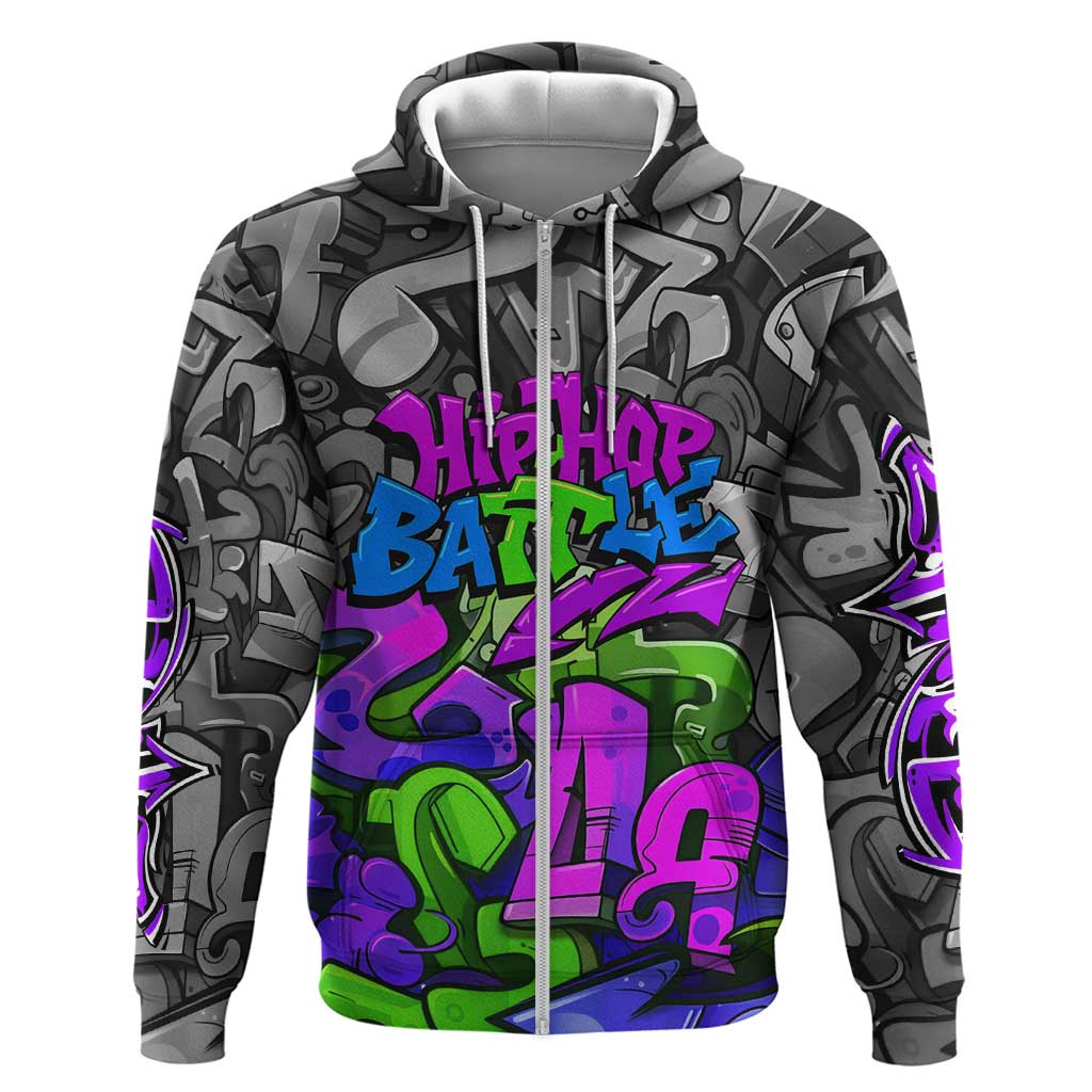 Hip Hop Battle Hoodie Spray Can Kid Character and Colorful Graffiti Street Art Design TS04