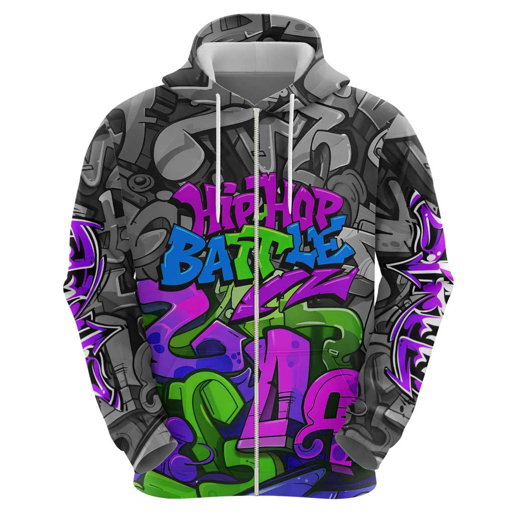 Hip Hop Battle Hoodie Spray Can Kid Character and Colorful Graffiti Street Art Design TS04