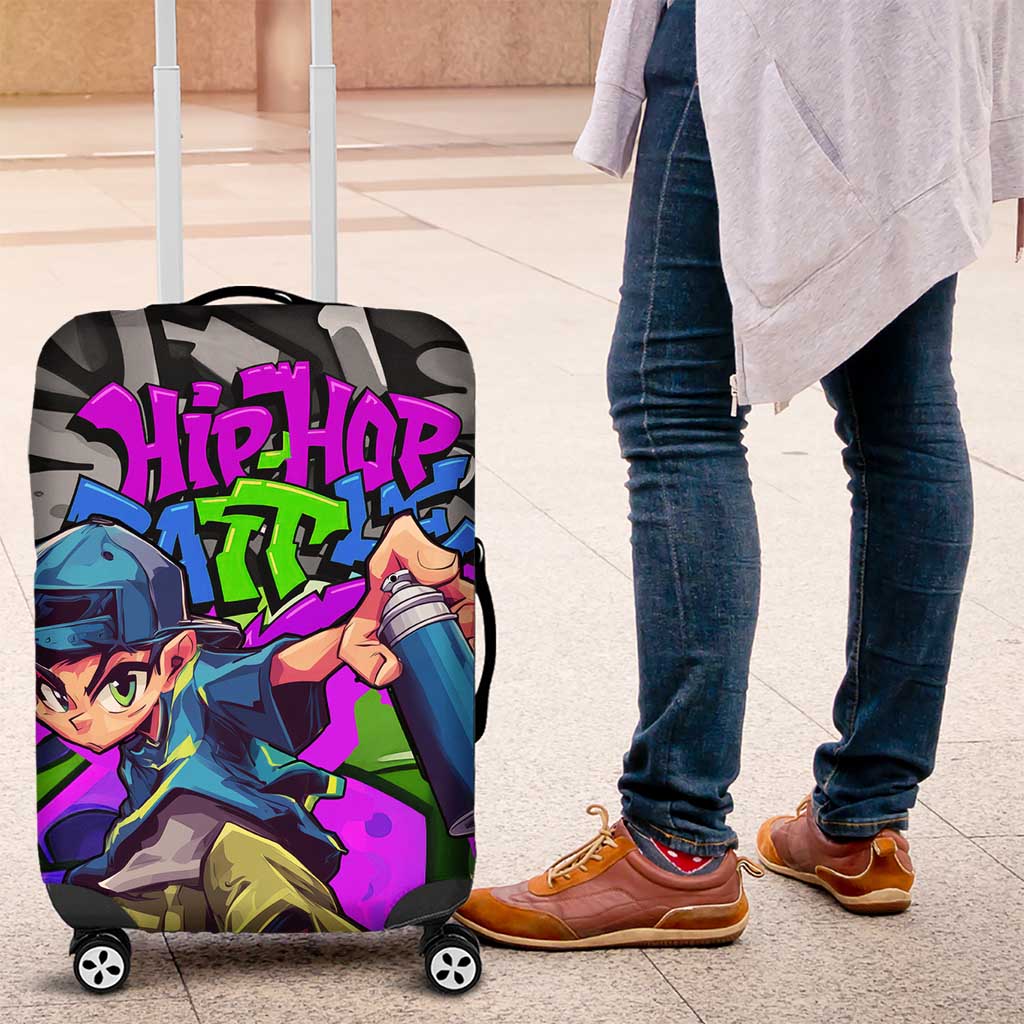 Hip Hop Battle Luggage Cover Spray Can Kid Character and Colorful Graffiti Street Art Design TS04