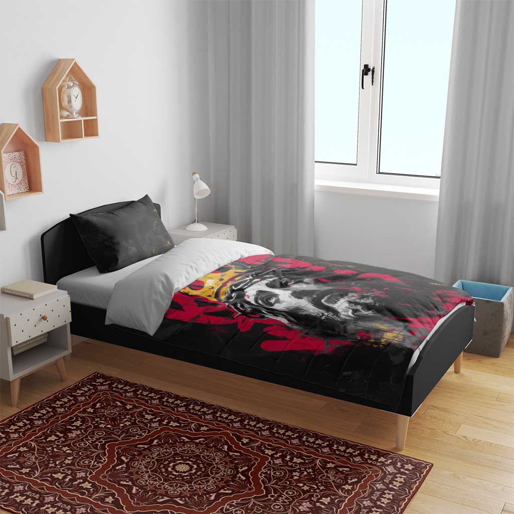 Jesus Graffiti Design Bedding Set Crowned Portrait and Urban Street Art Style TS04