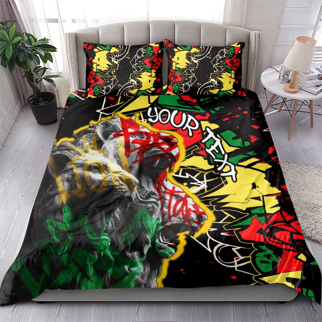 Lion King Africa Graffiti Bedding Set Bold Text and Neon Colors TS04