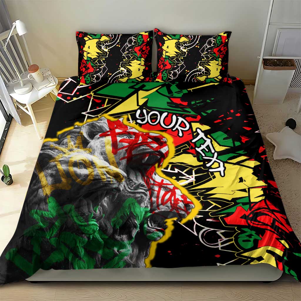 Lion King Africa Graffiti Bedding Set Bold Text and Neon Colors TS04