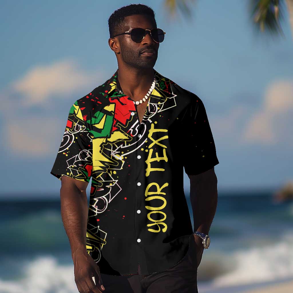 Lion King Africa Graffiti Hawaiian Shirt Bold Text and Neon Colors TS04