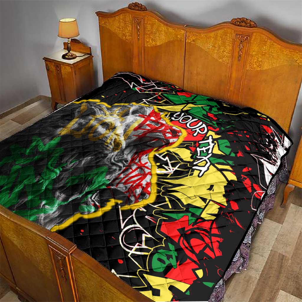 Lion King Africa Graffiti Quilt Bold Text and Neon Colors TS04