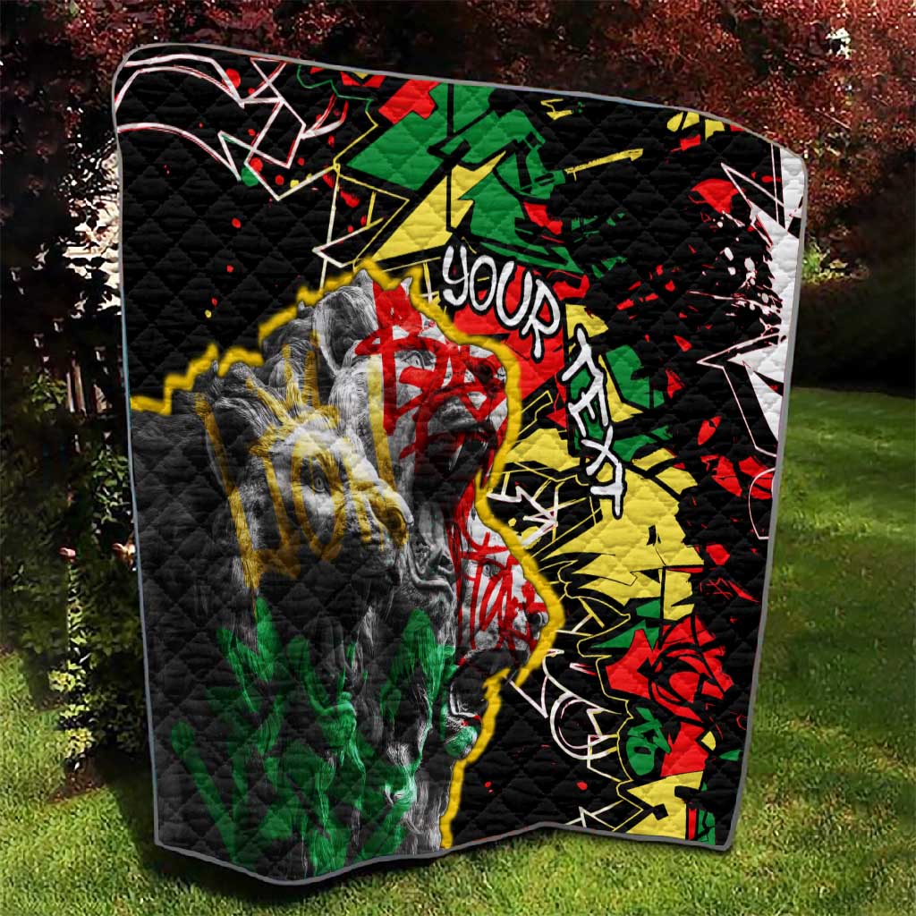 Lion King Africa Graffiti Quilt Bold Text and Neon Colors TS04