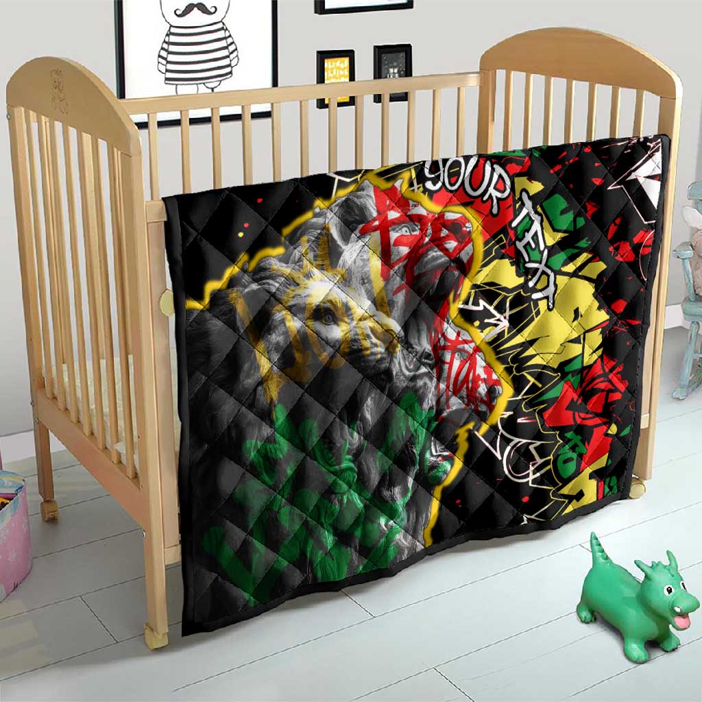 Lion King Africa Graffiti Quilt Bold Text and Neon Colors TS04