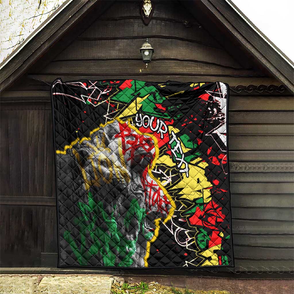 Lion King Africa Graffiti Quilt Bold Text and Neon Colors TS04