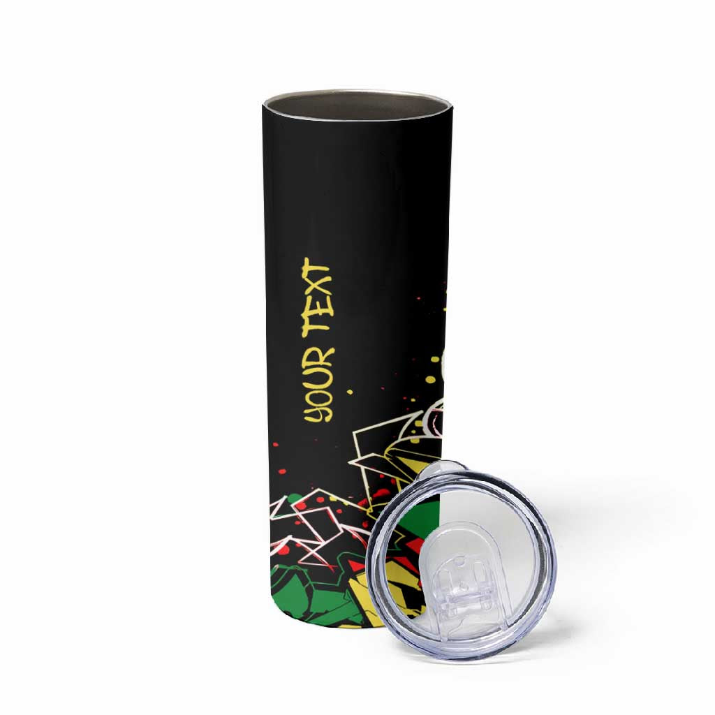 Lion King Africa Graffiti Skinny Tumbler Bold Text and Neon Colors TS04