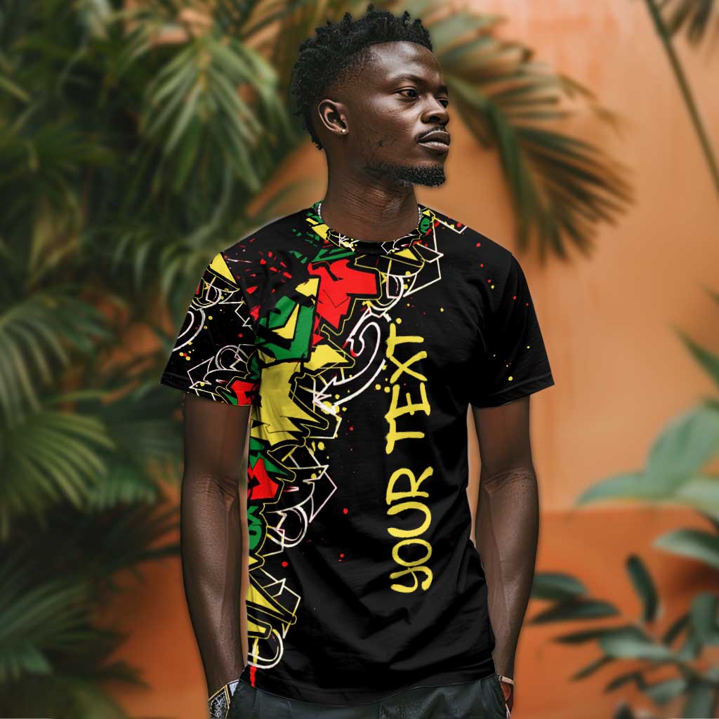 Lion King Africa Graffiti T shirt Bold Text and Neon Colors TS04