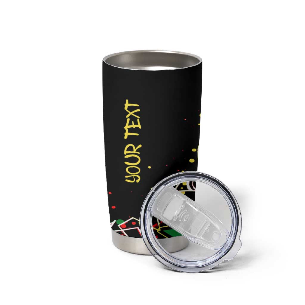 Lion King Africa Graffiti Tumbler Cup Bold Text and Neon Colors TS04